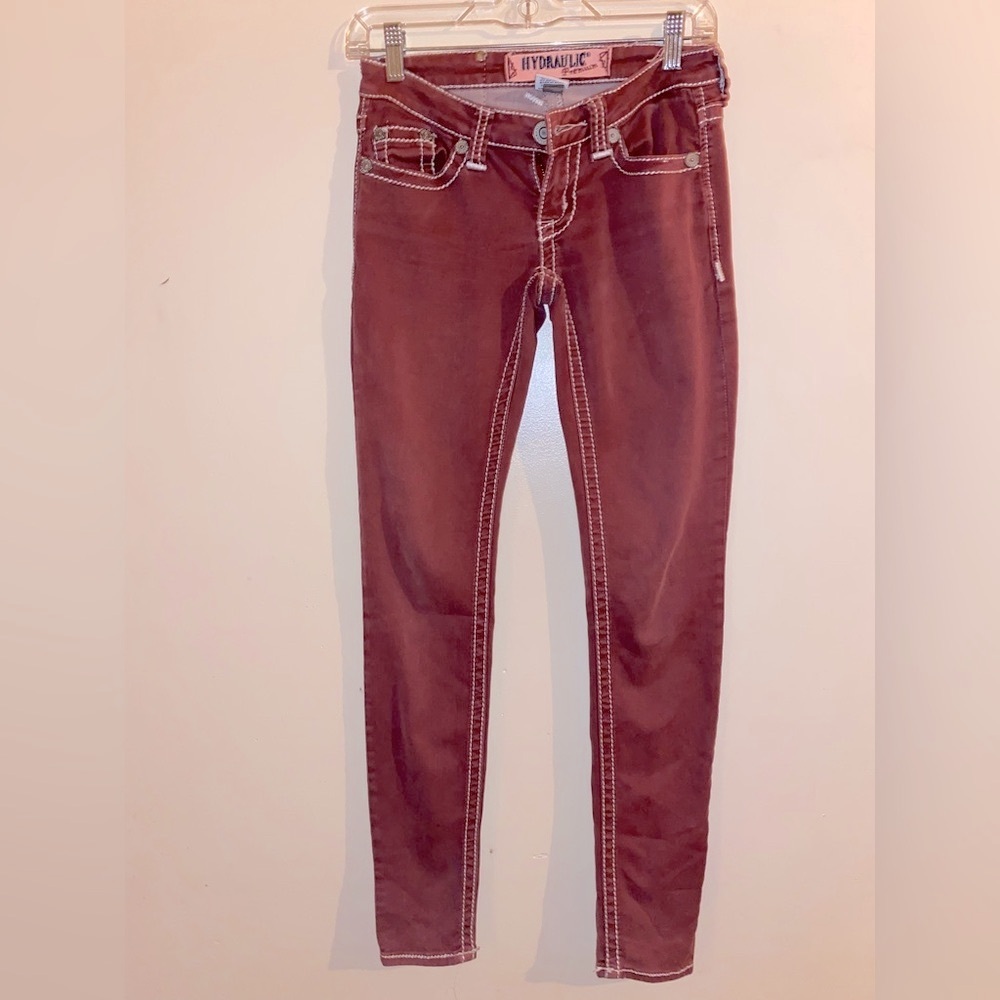 Hydraulic Light Magenta Skinny Pants Size 3/4